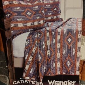 Wrangler Carstens Checotah Twin Quilt Set With Tote New